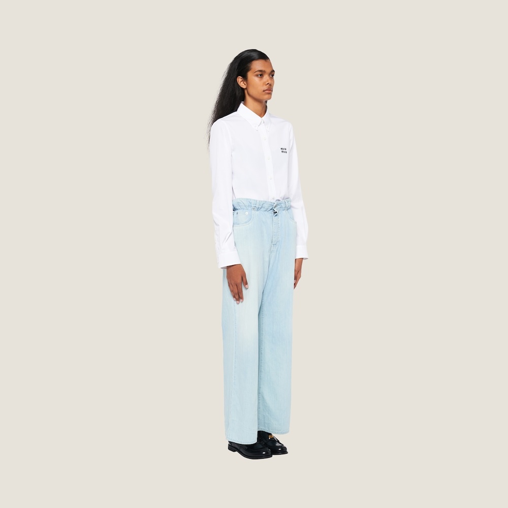Chambray denim pants - 4