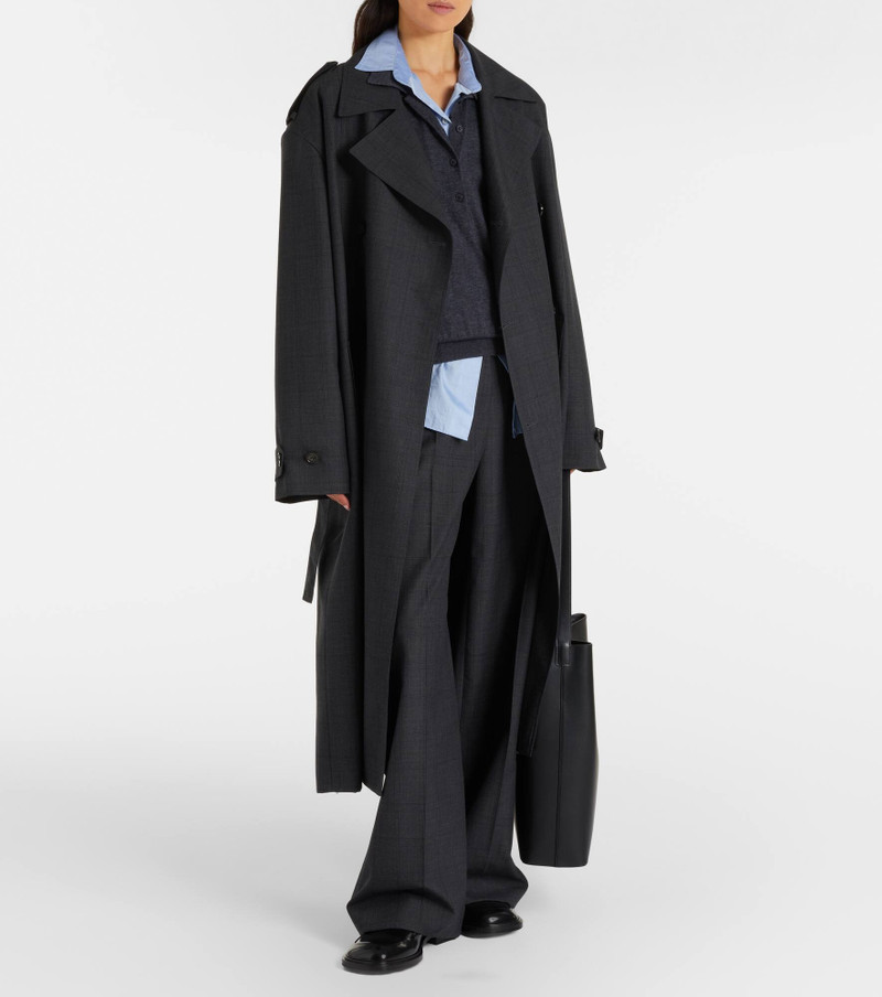 The Frankie Shop Brickell plaid wide-leg pants outlook