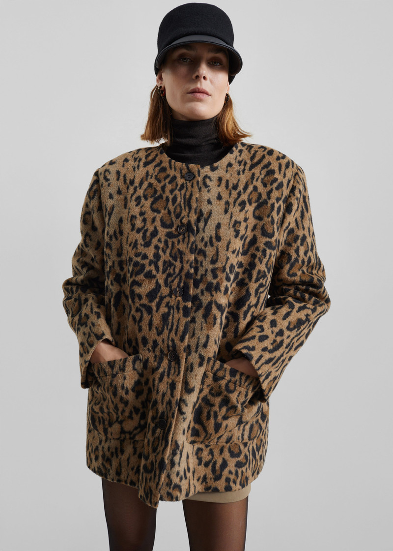 Evolene Boxy Jacket - Leopard Brown 3
