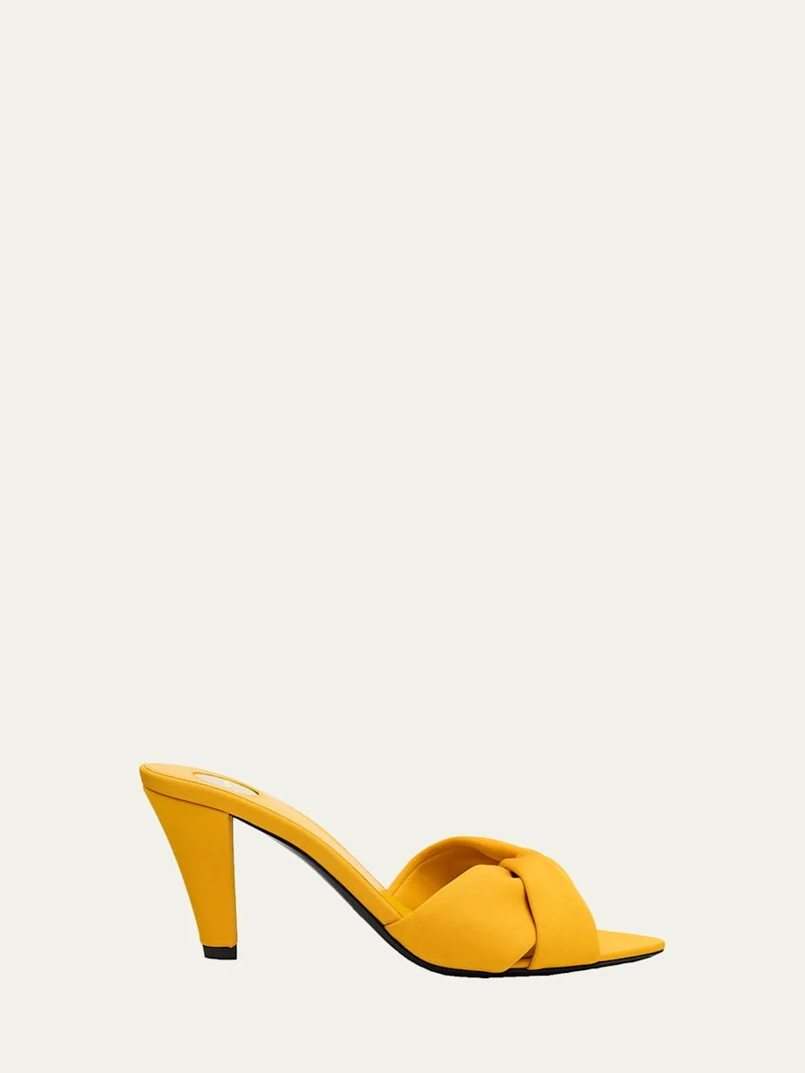 75mm Franciane Satin Mule Sandals - 1