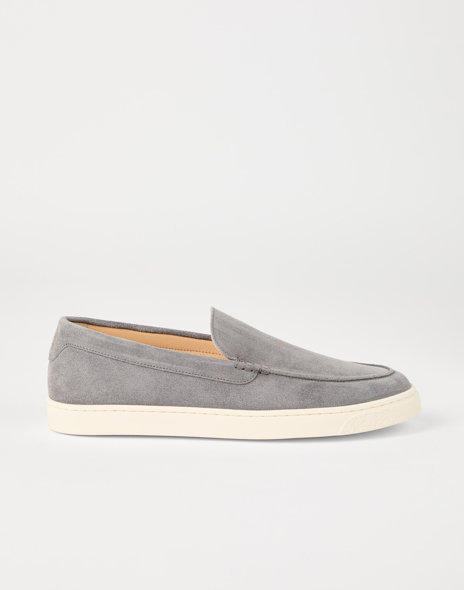 Chevron-effect suede loafers - 5
