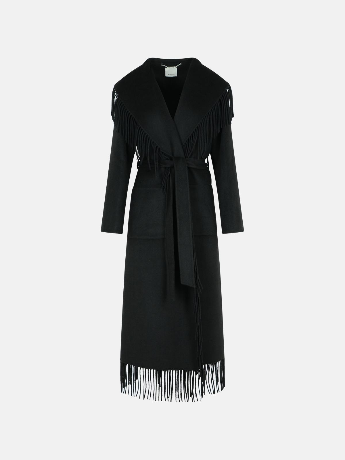 'CARRIE' BLACK WOOL BLEND COAT - 1