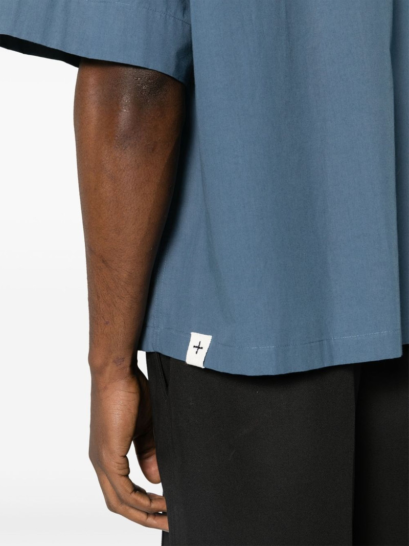 camp-collar cotton shirt 5