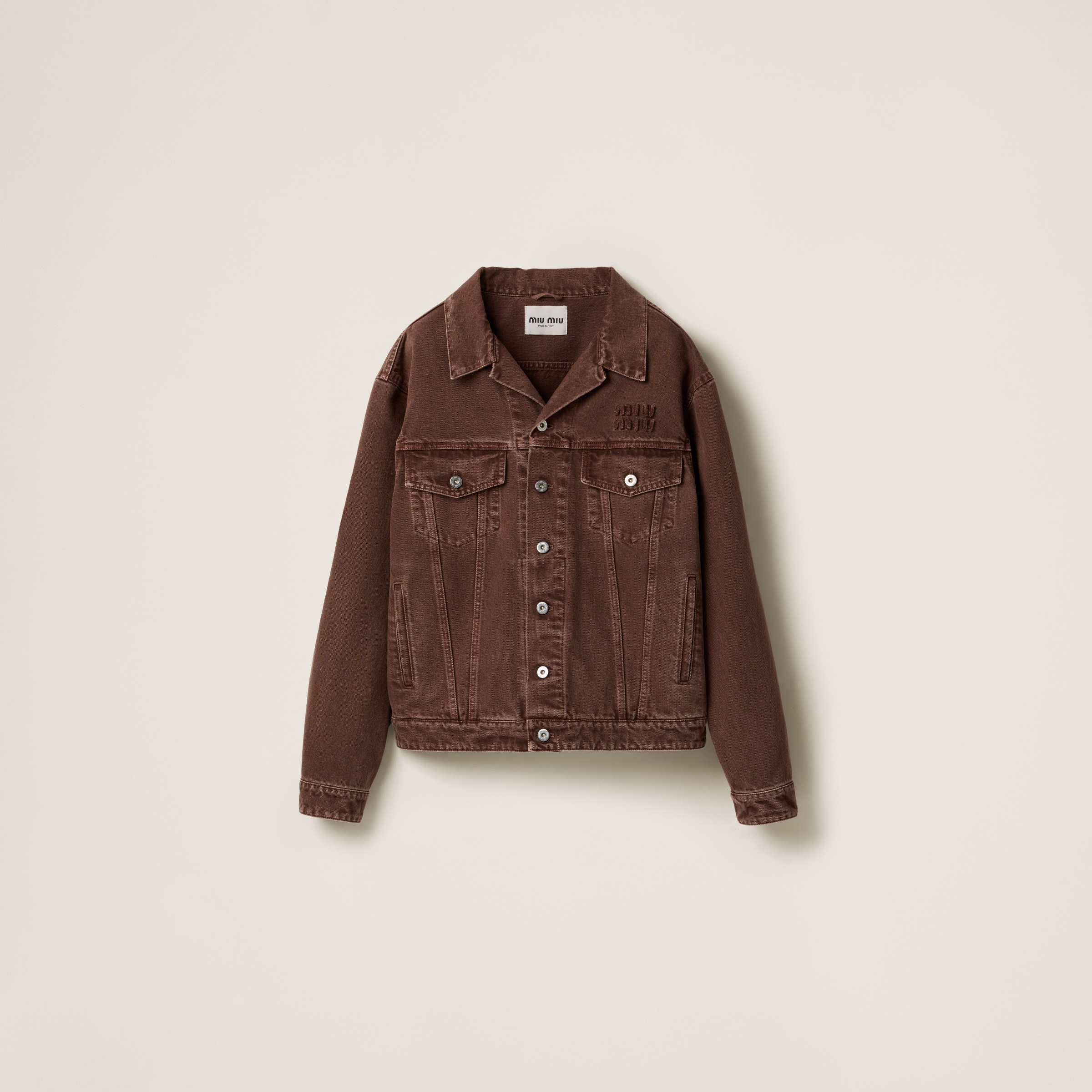 Garment-dyed denim blouson - 1