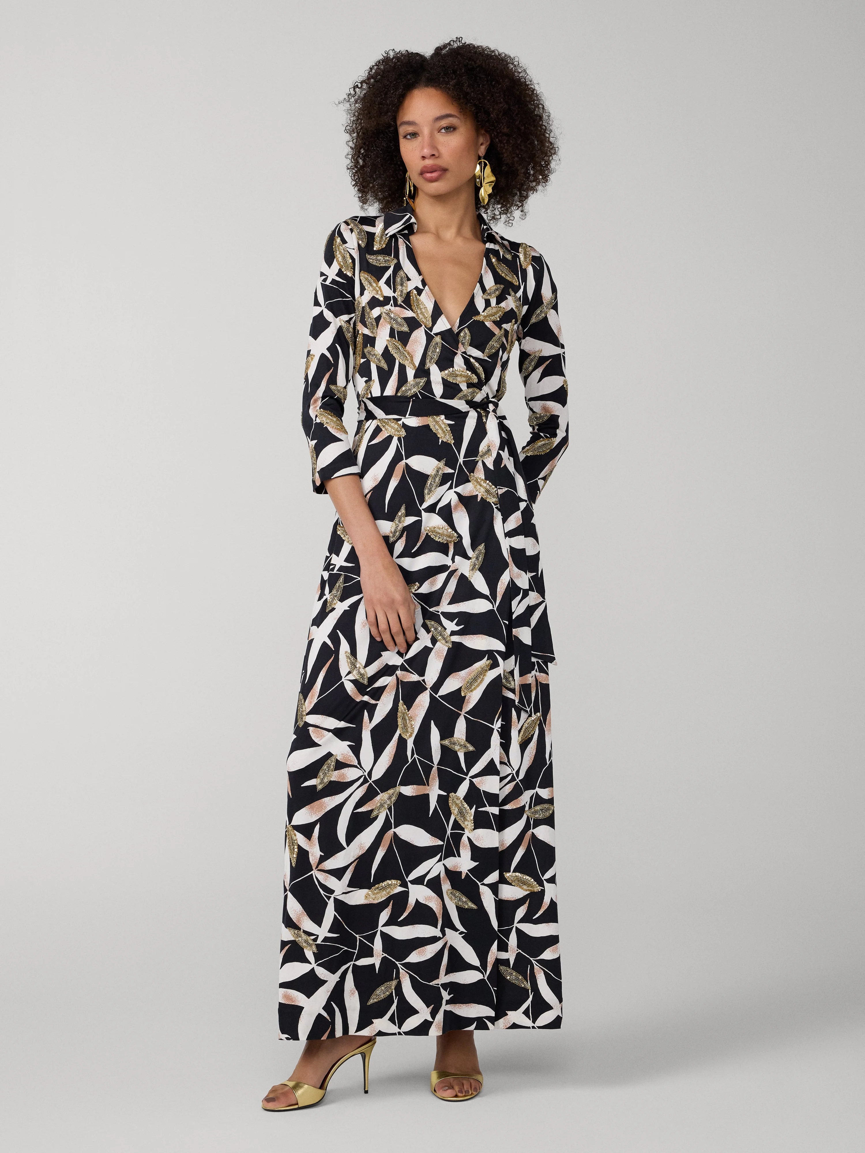 Abigail Maxi Embellished Wrap Dress - 1
