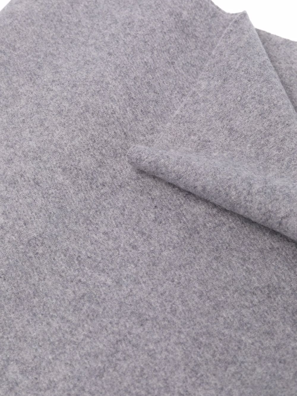 logo-embroidered wool scarf - 3