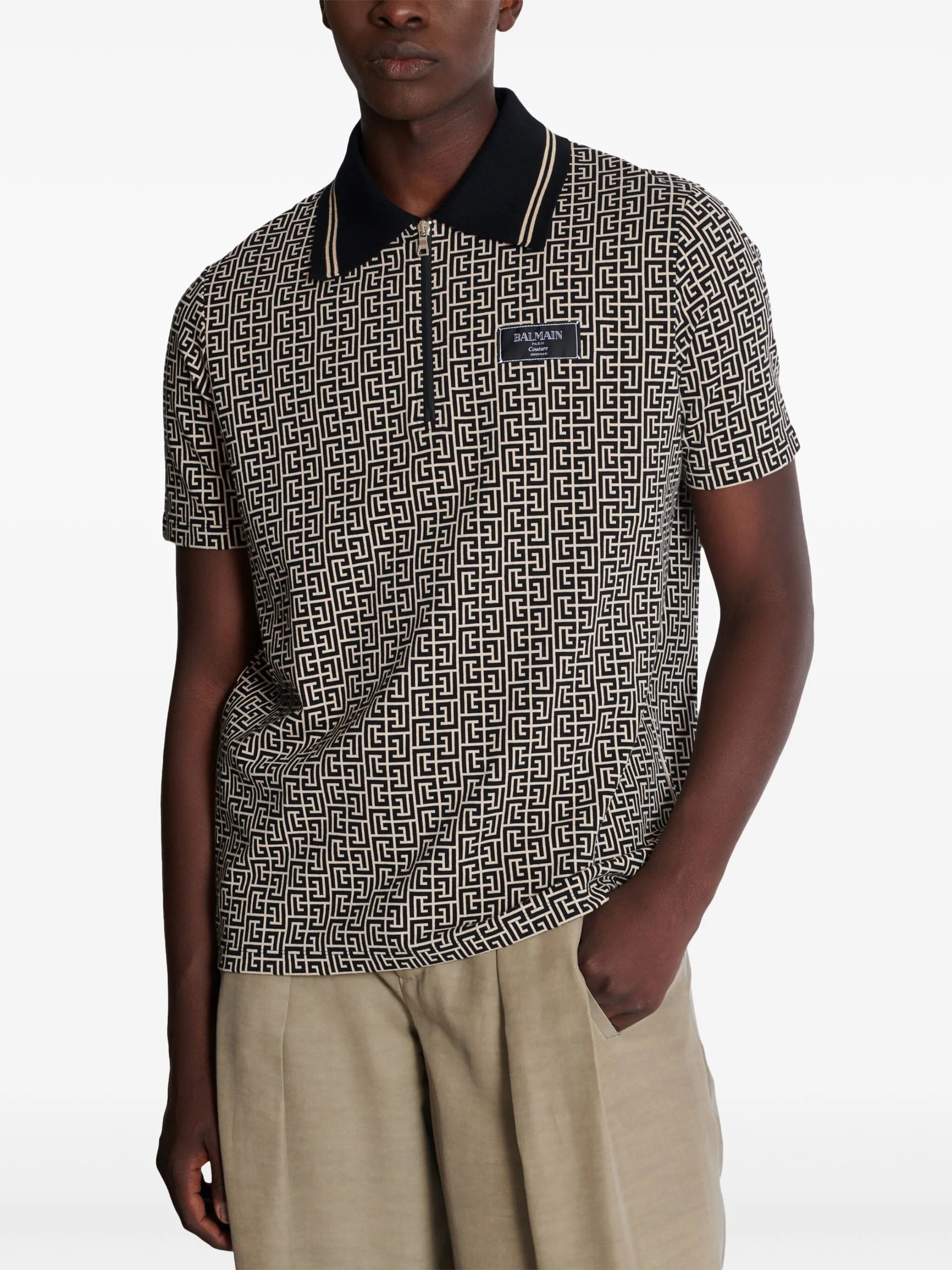 Labyrinth Jacquard Polo Shirt - 3