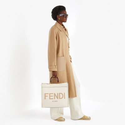 FENDI White leather shopper outlook