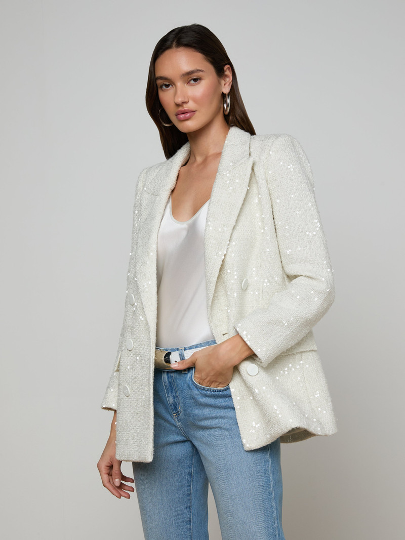 Cambrie Oversized Sequin Blazer 3