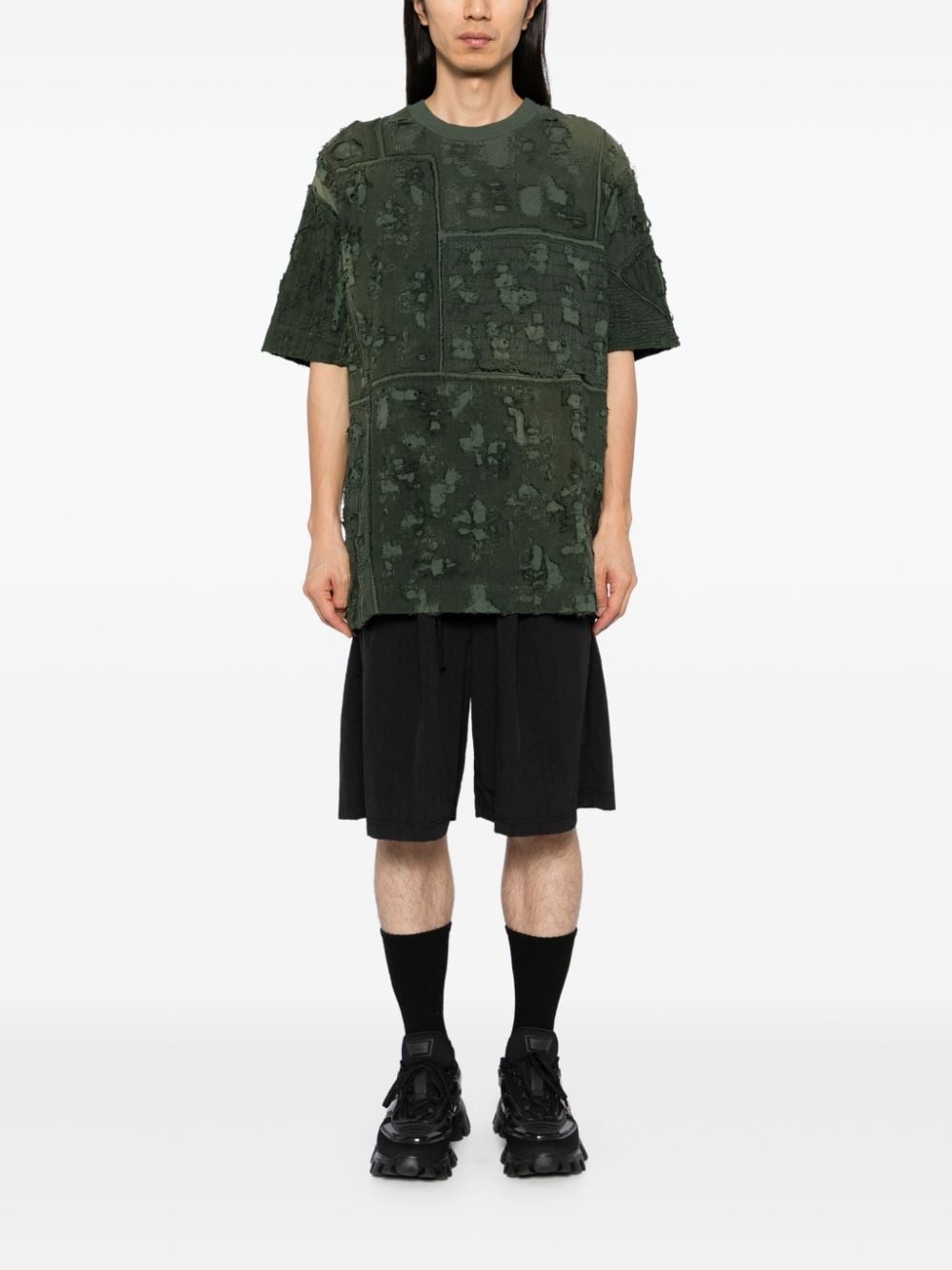 frayed-effect T-shirt - 2