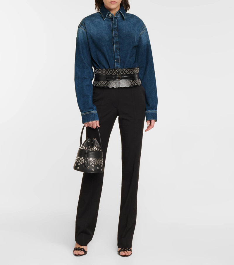 Alaïa Denim shirt bodysuit outlook
