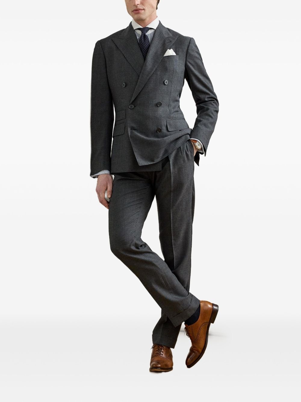 double-breasted tailored blazer - 2