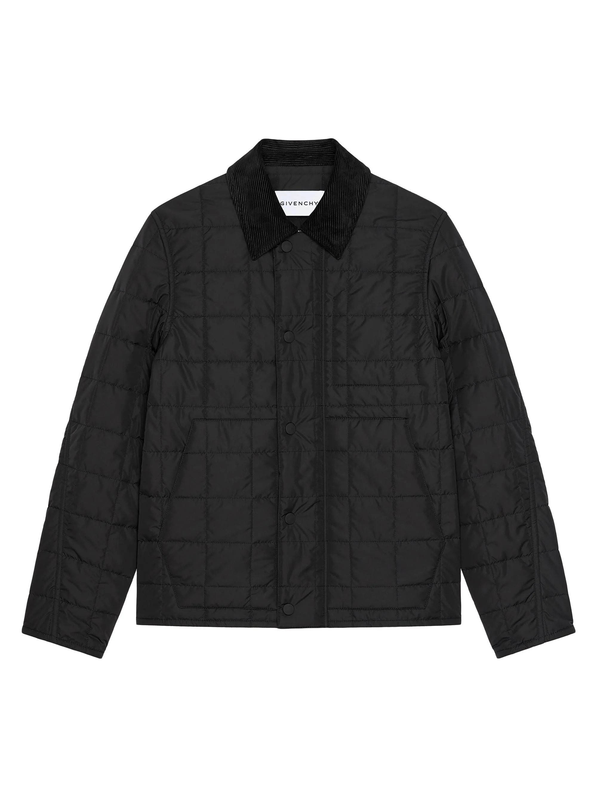 Men's Couture Seam Quilted Blouson Jacket - Black - 1