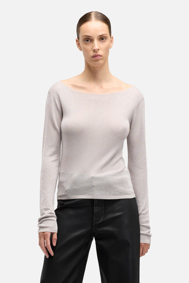 Boatneck Sweater in Silver Lurex 3