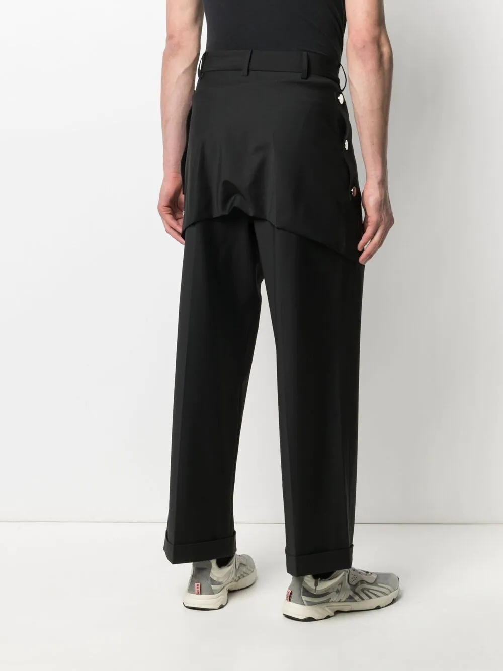 high-rise straight-leg trousers - 4