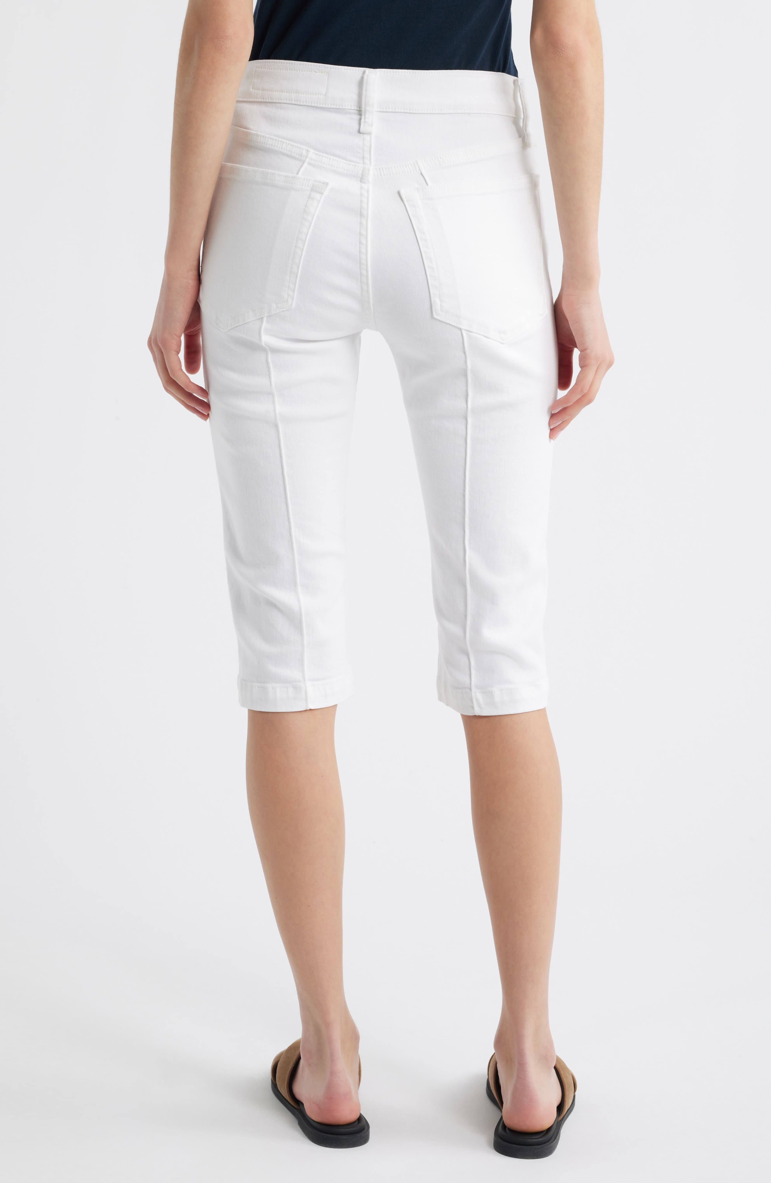 rag & bone Flexi Kit Mid Rise Capri Jeans in White at Nordstrom - 2