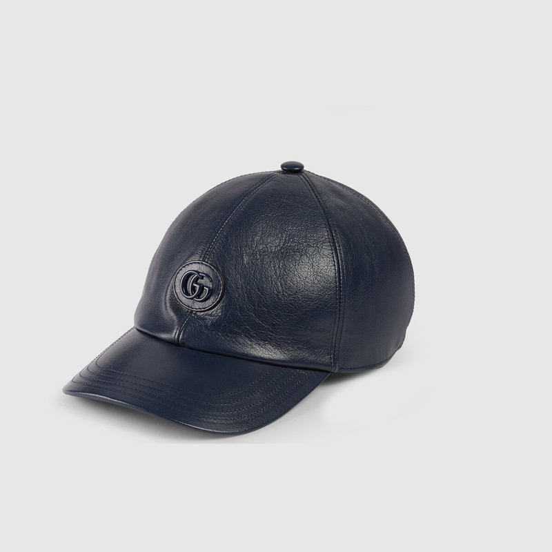 Leather baseball hat with Double G 1