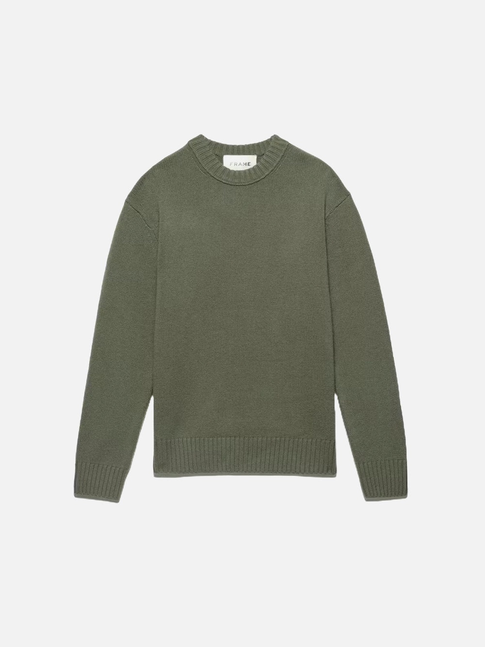 Cashmere Crewneck Sweater in Khaki Green - 1