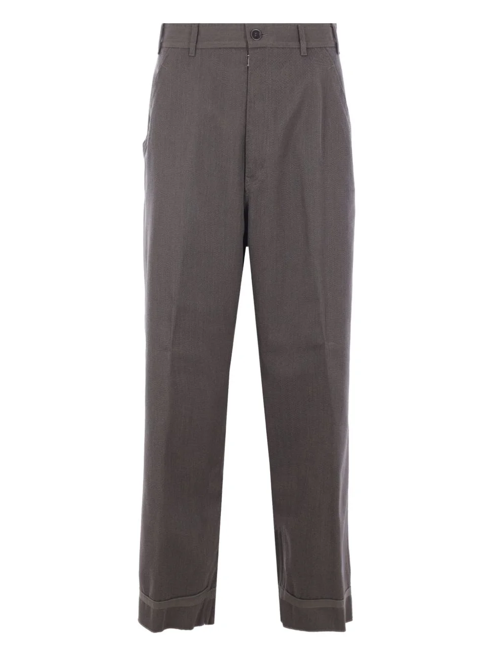 wool cuffed trousers - 1