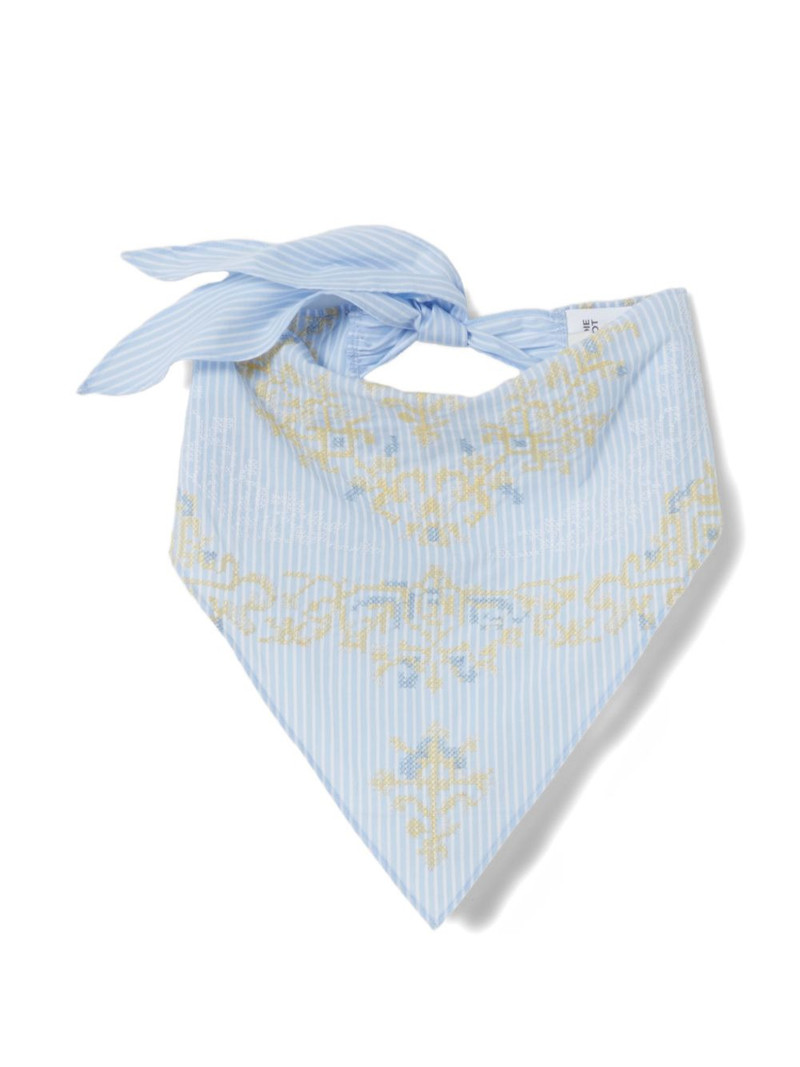 striped embroidered scarf 1