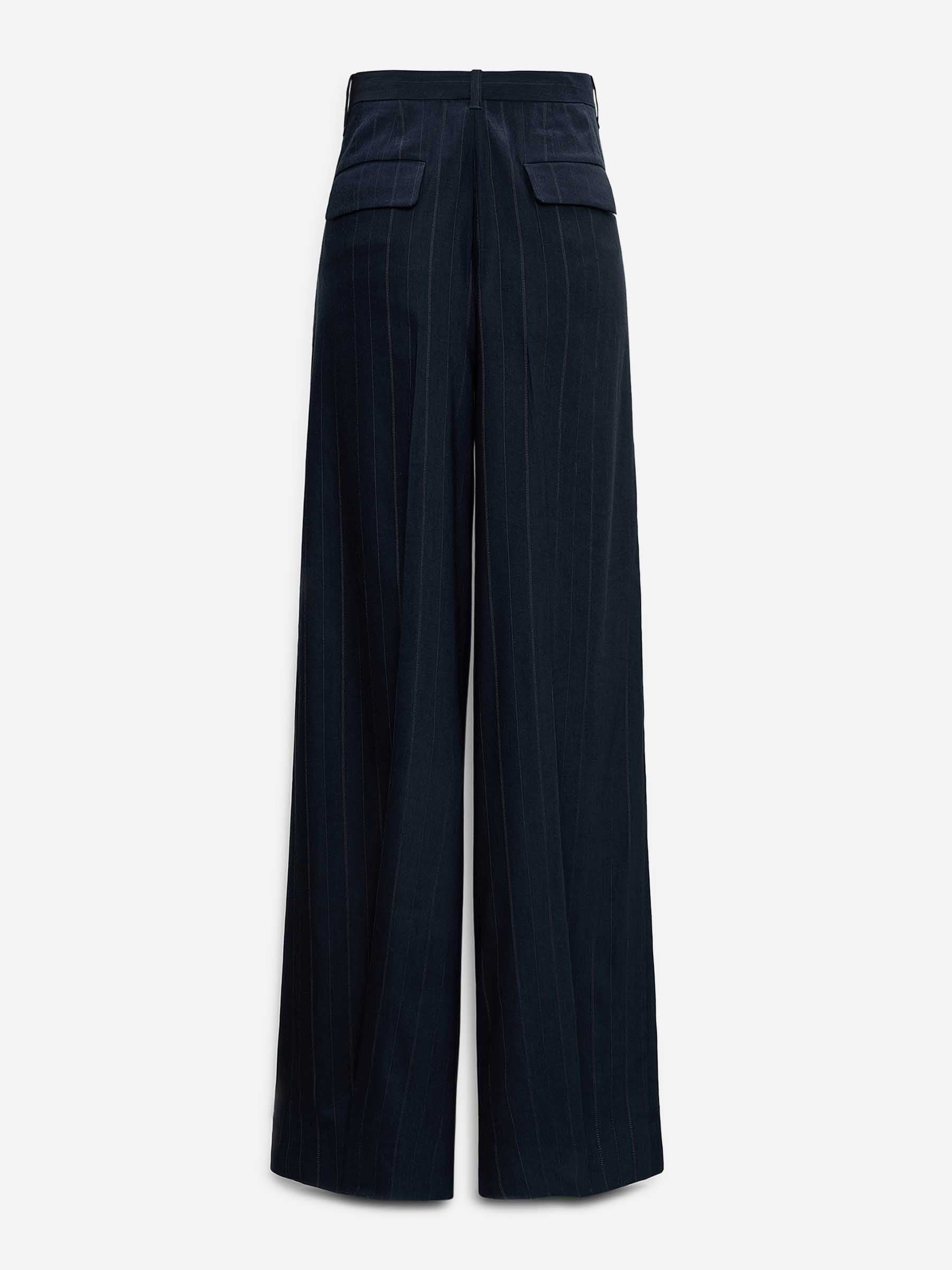PLEATED WIDE LEG PANTS - 3