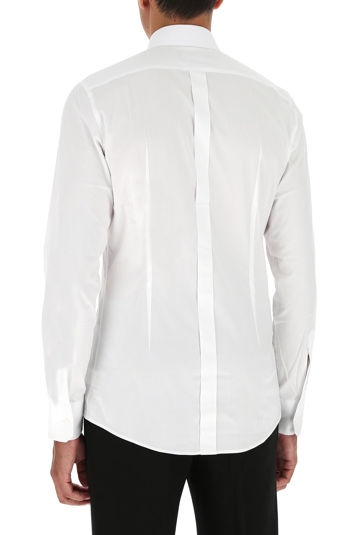 White stretch poplin shirt - 4