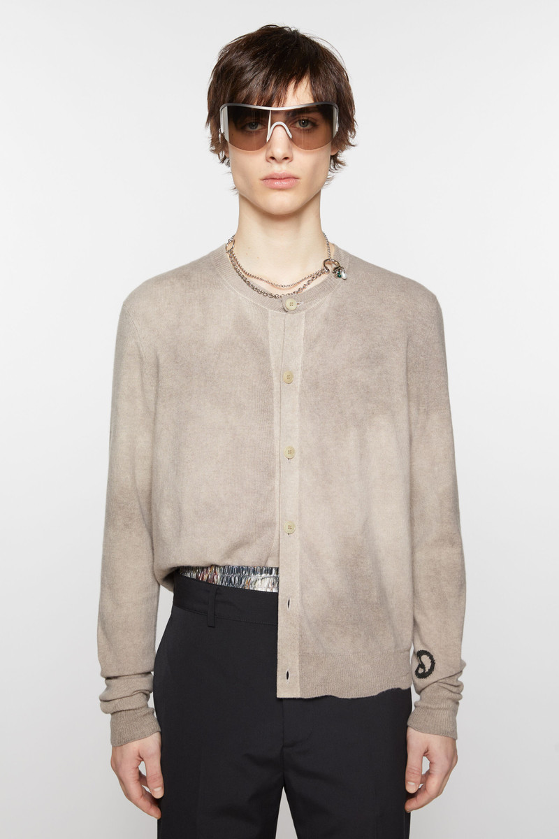 Acne Studios Crew neck cardigan - Vintage beige outlook