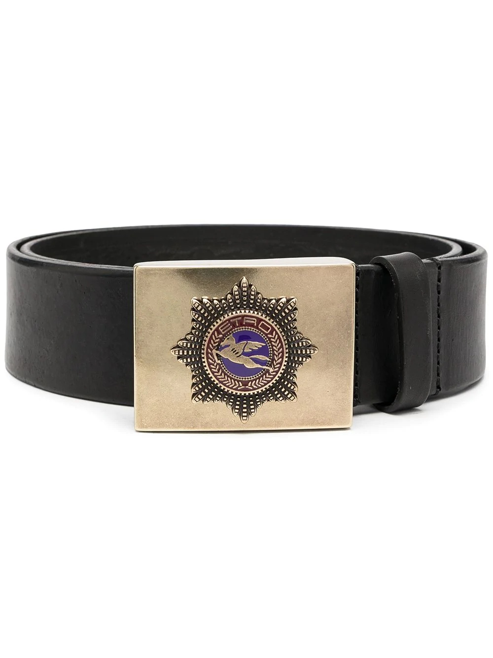 logo-engraved buckle belt - 1