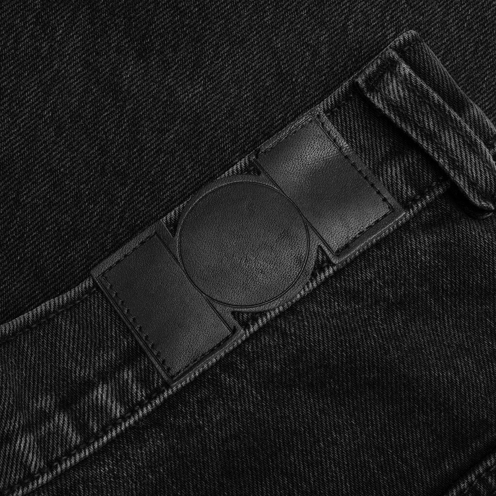 DENIM LOGO CARGOS - CHARCOAL WASH - 4