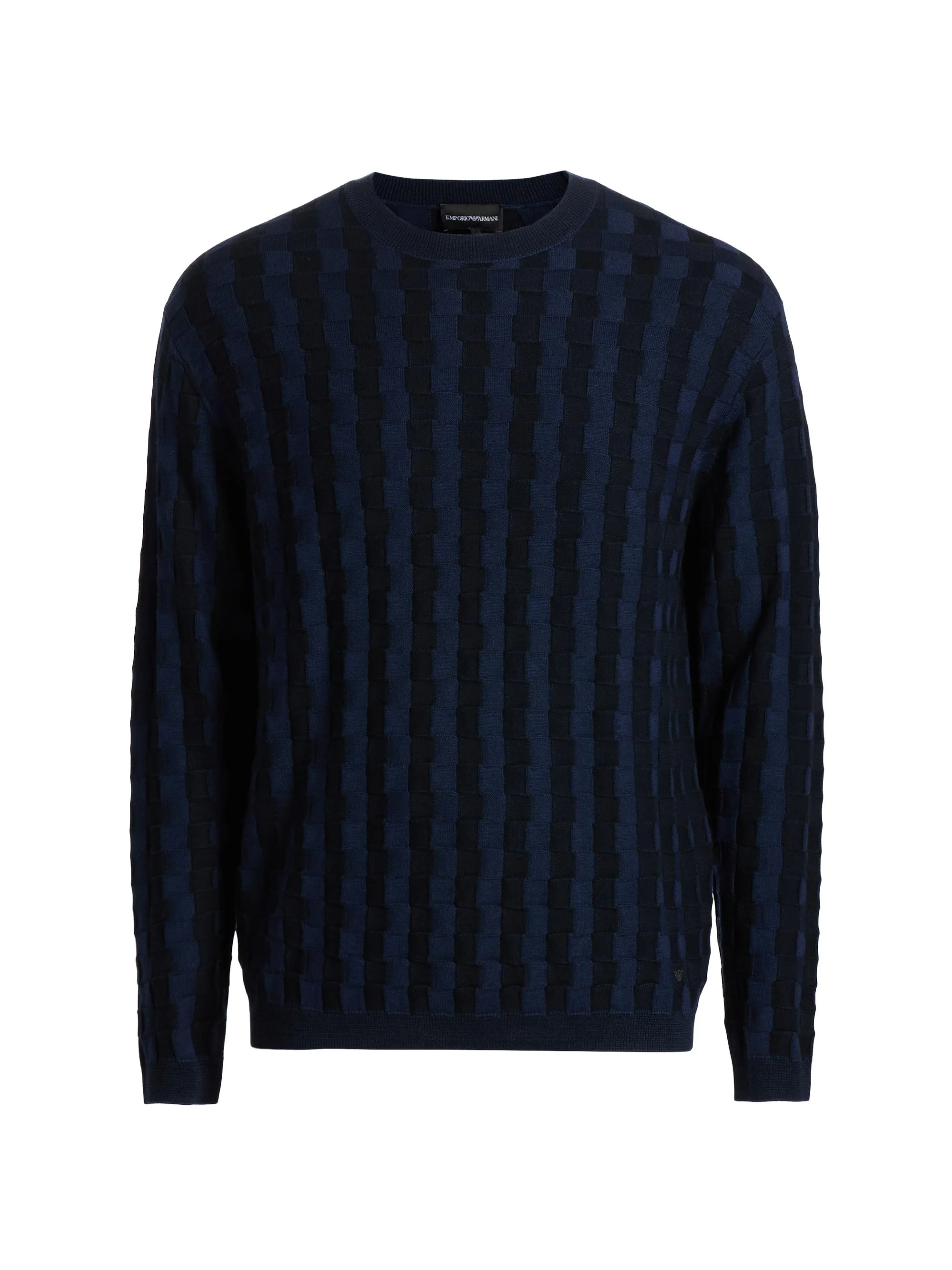 Men's Lattice Wool-Blend Crewneck Sweater - Naval Academy - 1