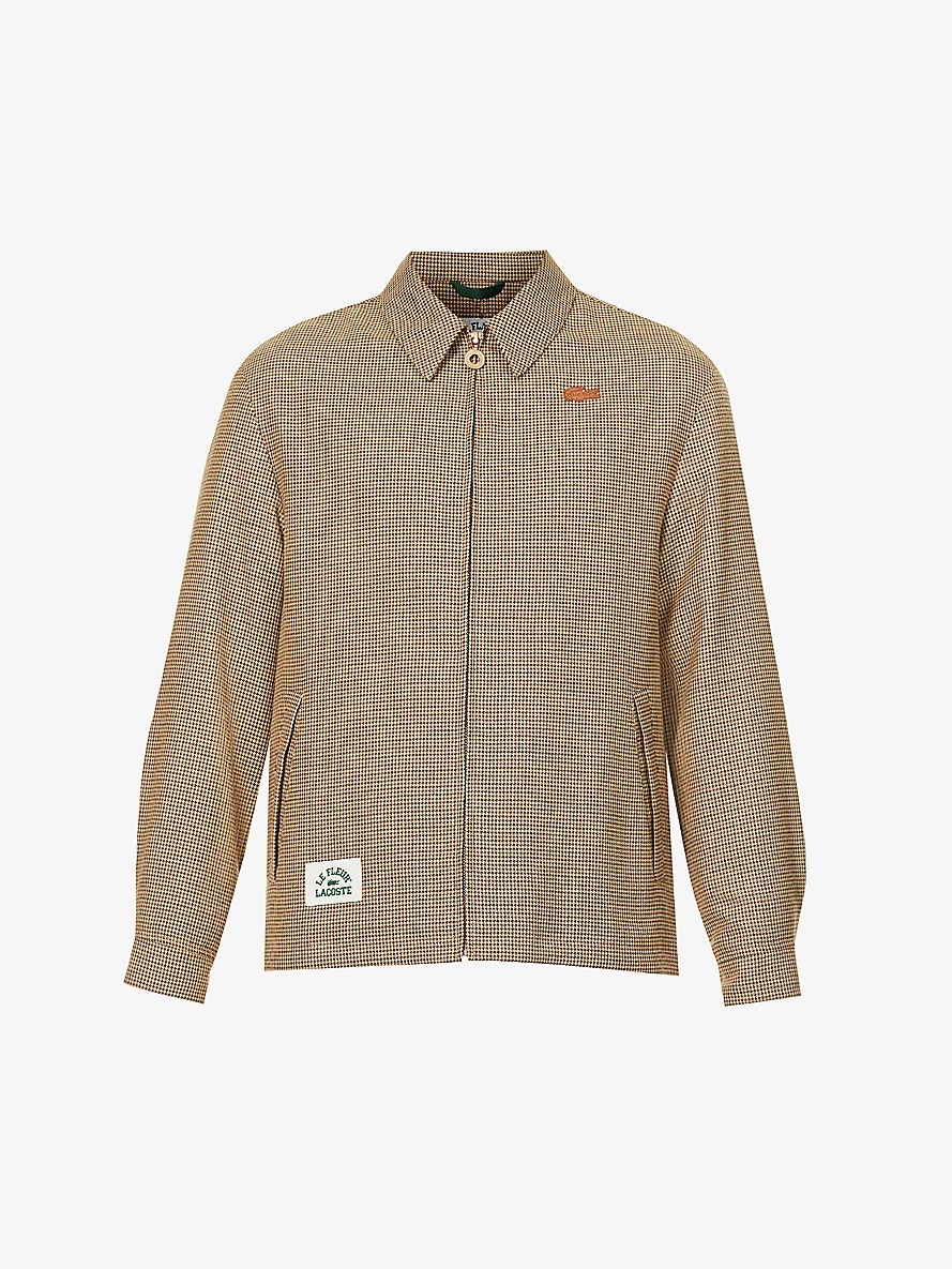le FLEUR* x Lacoste Harrington check-print regular-fit woven jacket - 1