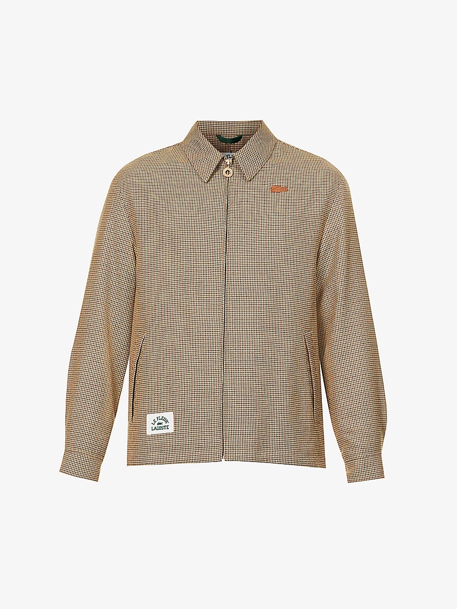 le FLEUR* x Lacoste Harrington check-print regular-fit woven jacket