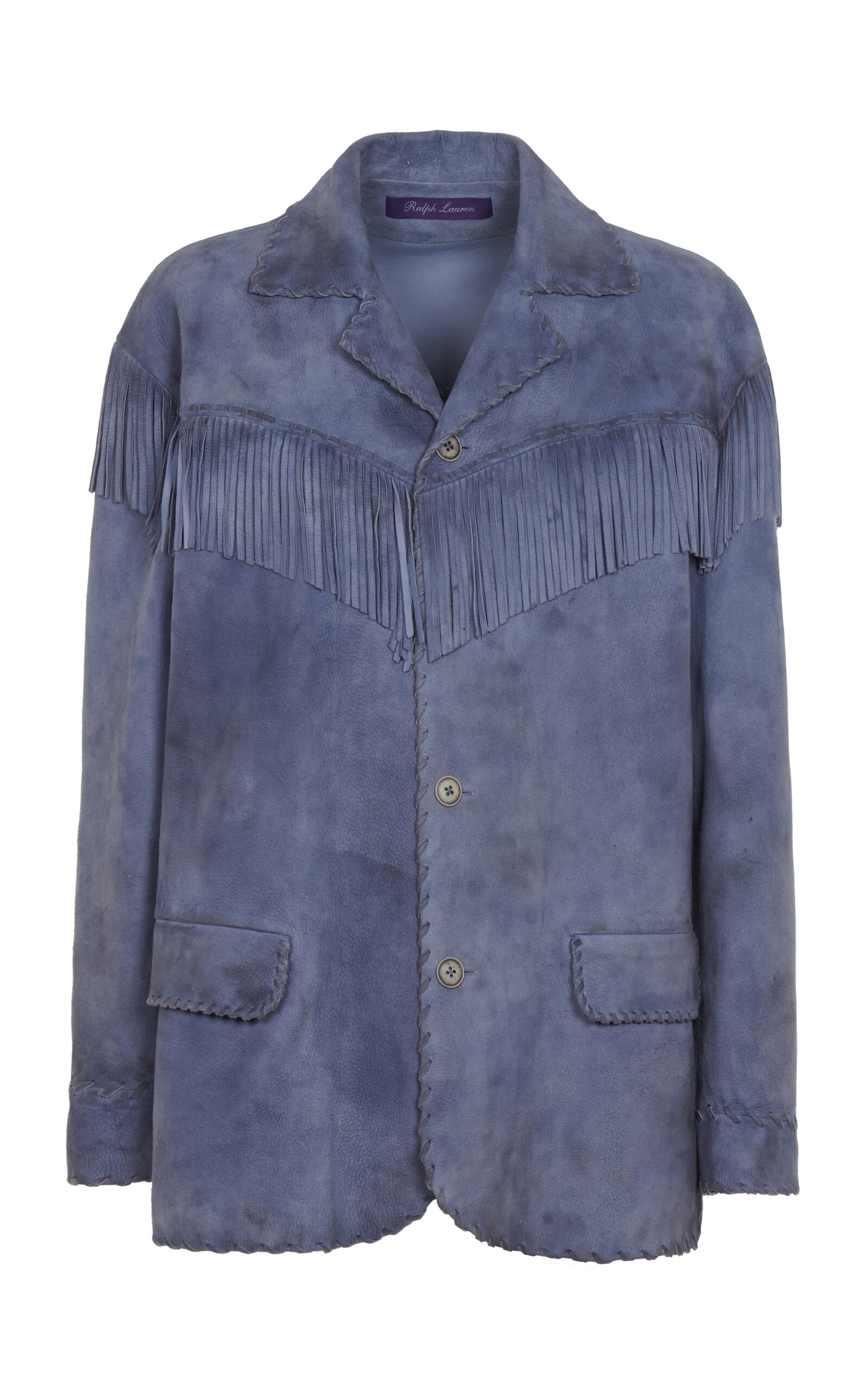 Rennie Fringed Suede Jacket light blue - 1