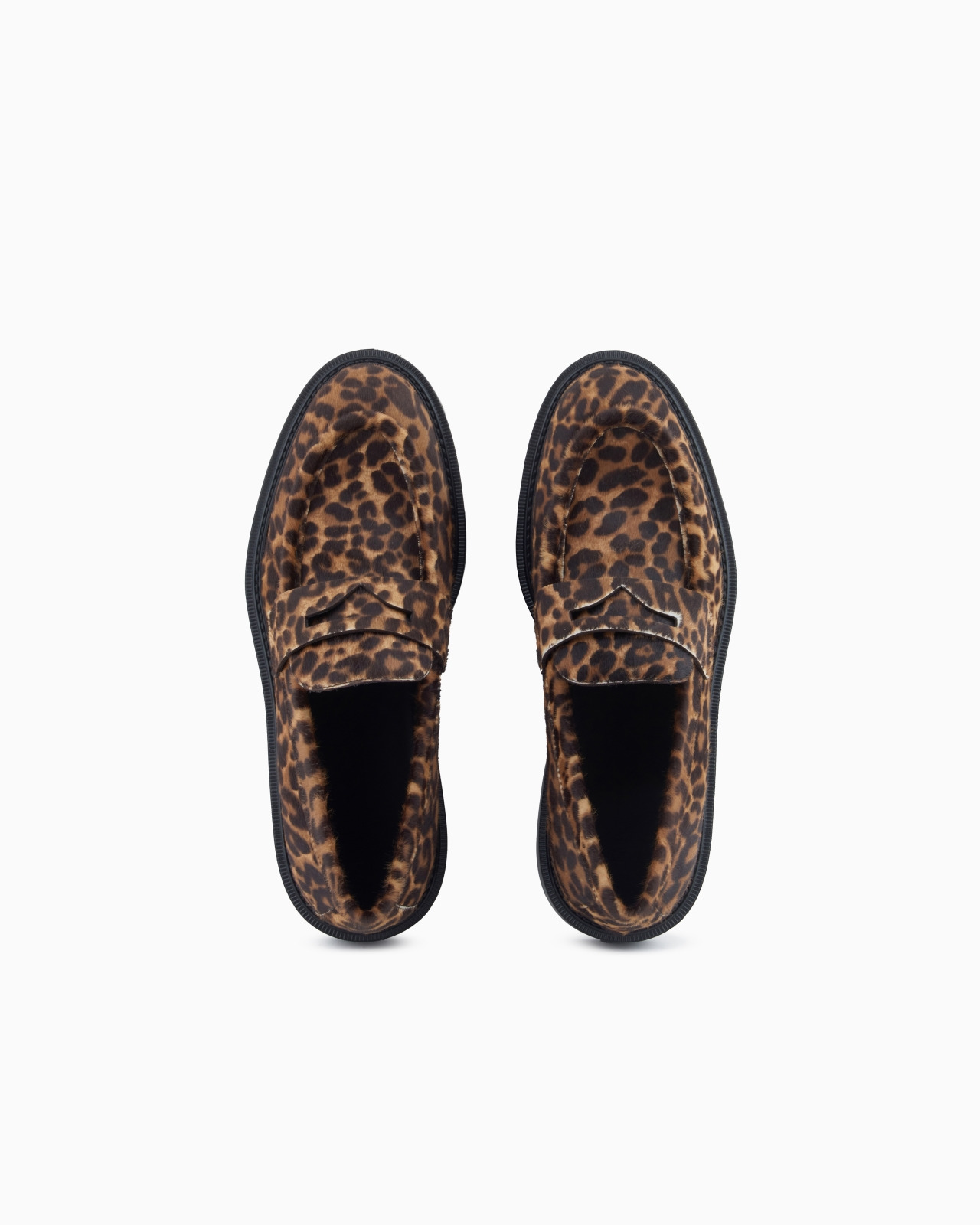 SPECKLED PONYSKIN LEATHER LOOK LOAFERS - 3