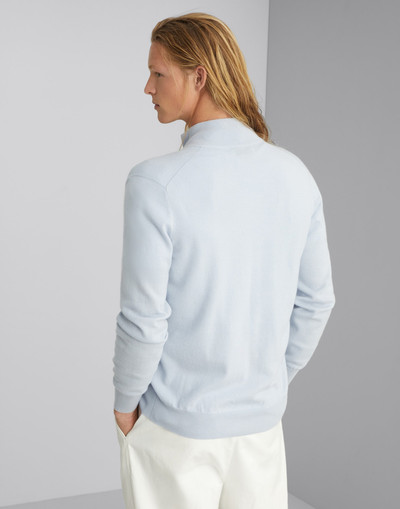 Brunello Cucinelli Cashmere turtleneck cardigan with zipper outlook