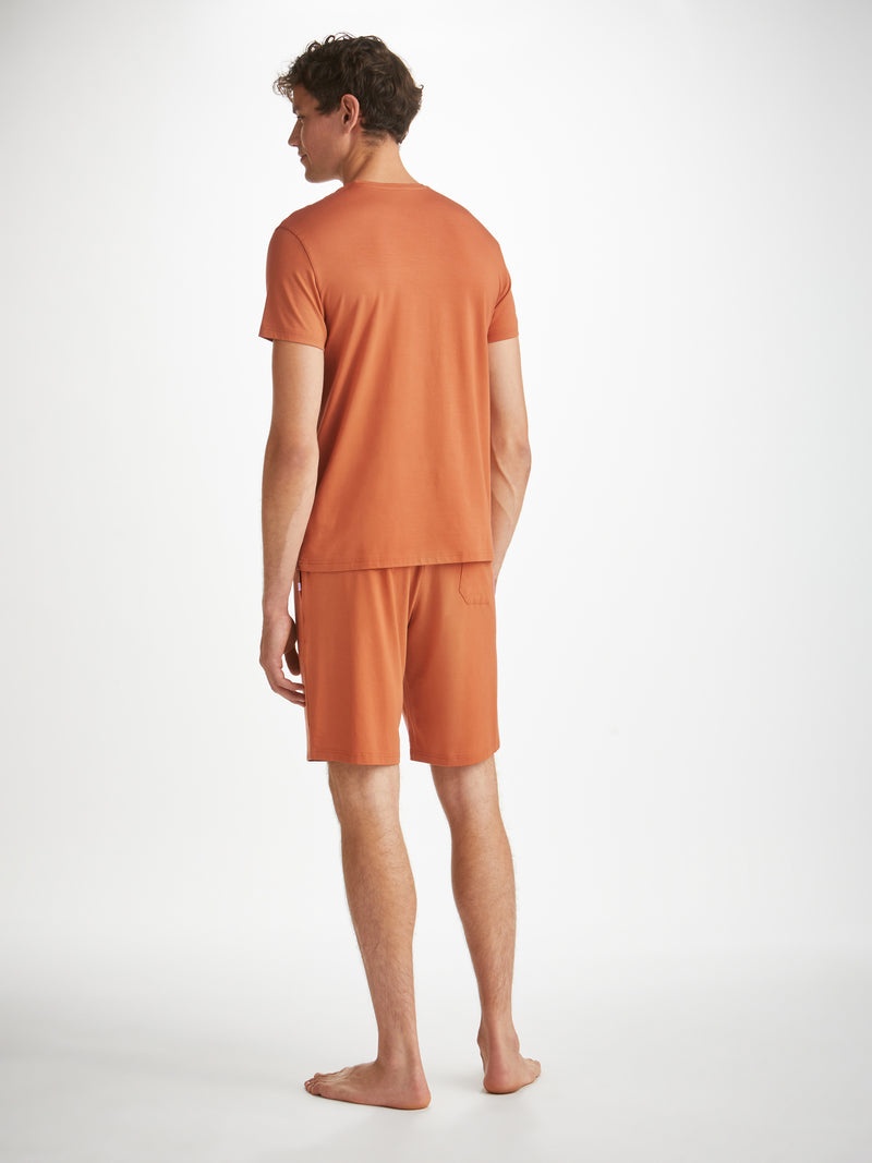 Men's Lounge Shorts Basel Micro Modal Stretch Terracotta - 4