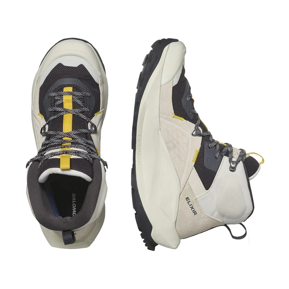 スニーカー Salomon Elixir Mid GTX Vanilla Ice Phantom Lemon L47296000 Buty Salomon Elixir MID GTX Gore-Tex Vanilla Ice/Phantom