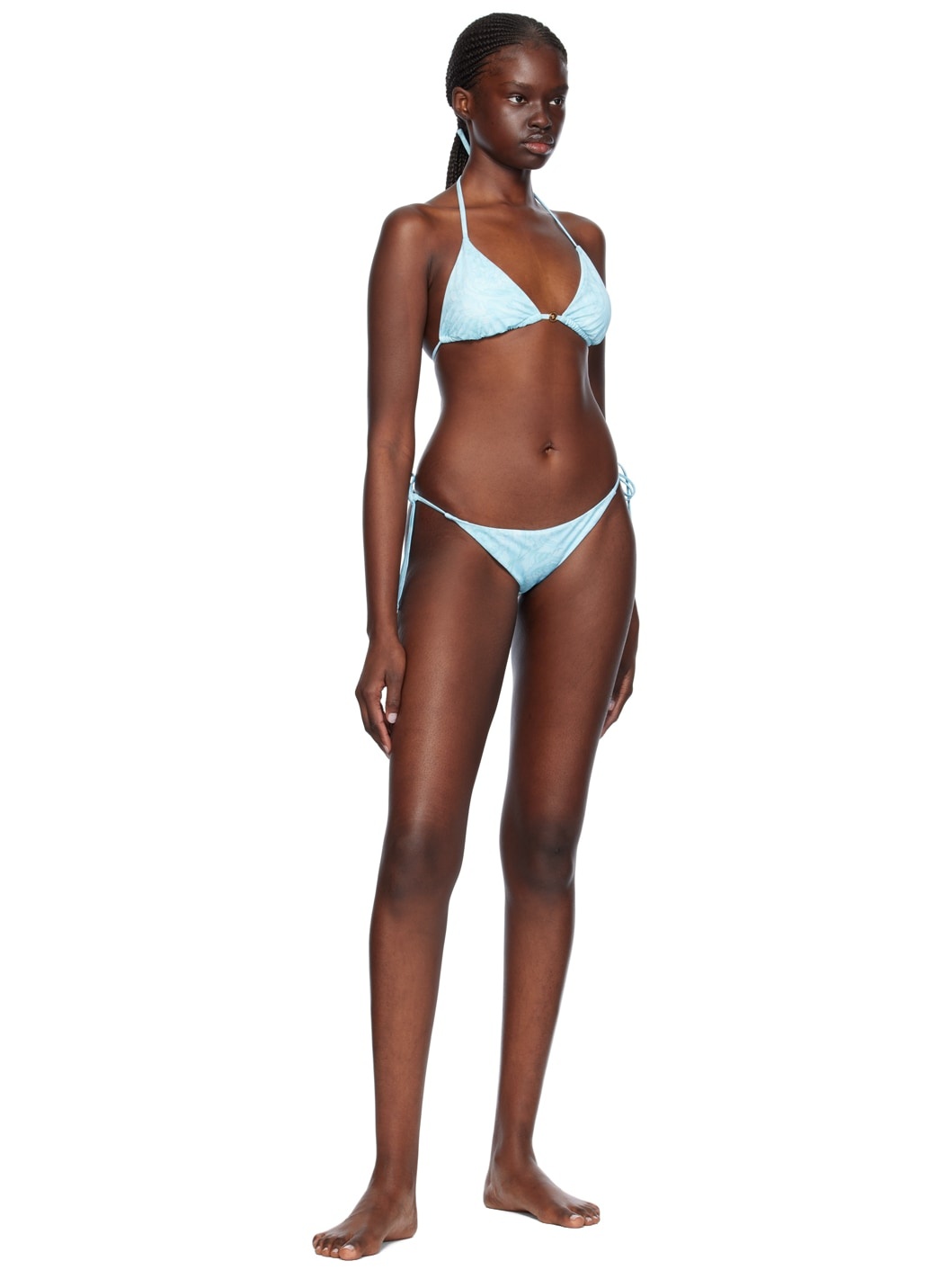 Blue Barocco Bikini Top - 4
