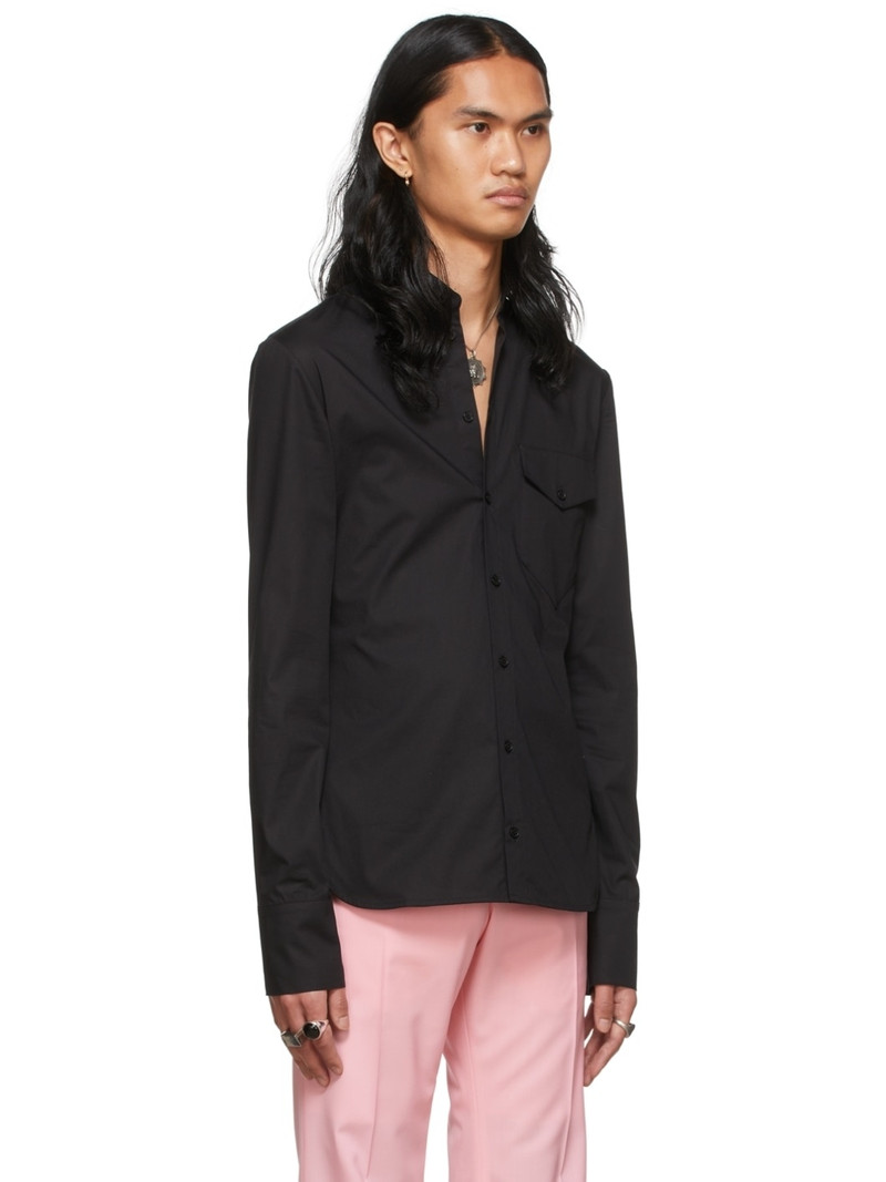 LU'U DAN SSENSE Exclusive Black Cotton Poplin Shirt outlook