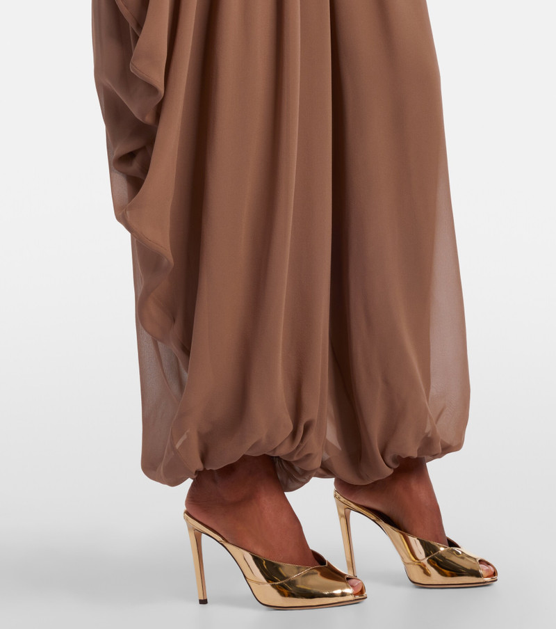 Draped silk pants 5