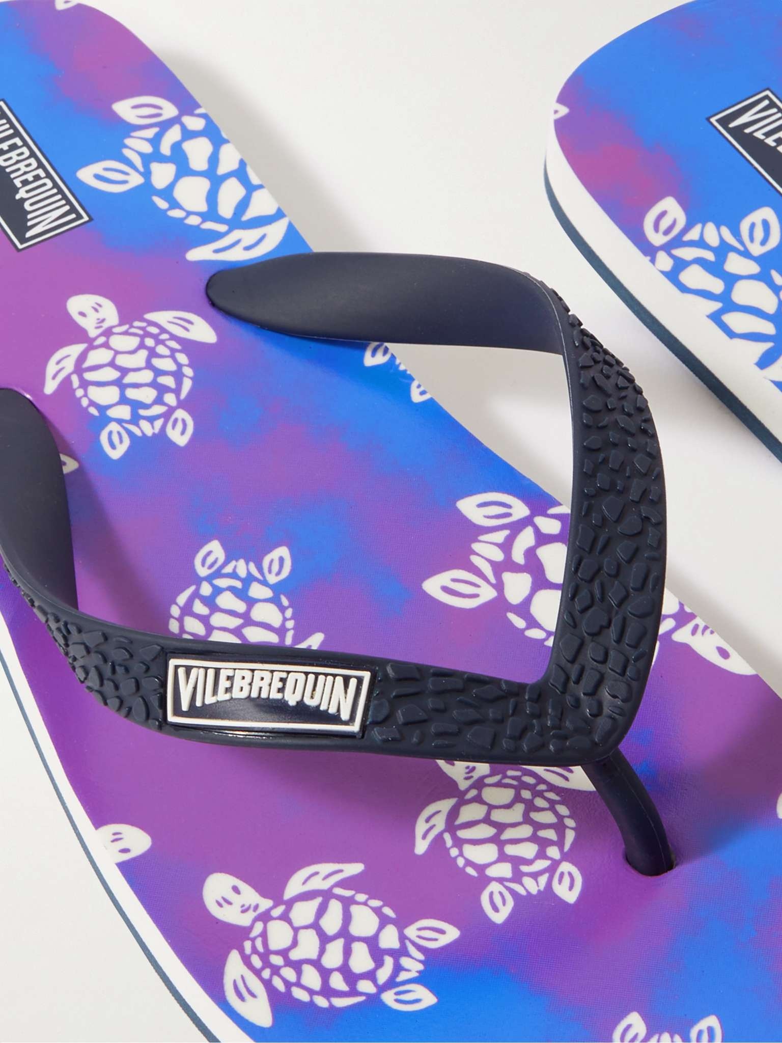 Printed Rubber Flip Flops - 5