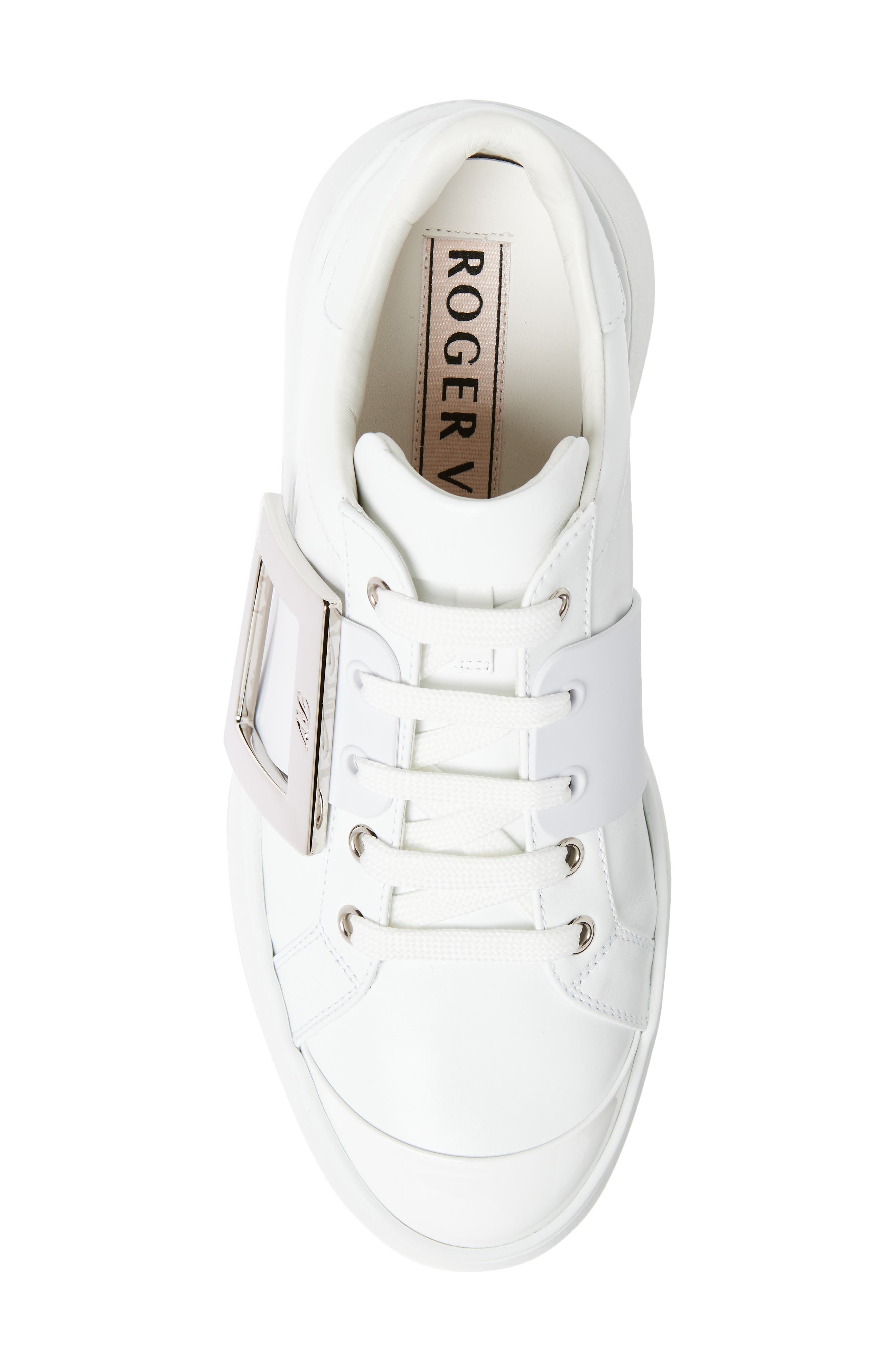 Roger Vivier Viv Skate Platform Sneaker in Bianco at Nordstrom - 5