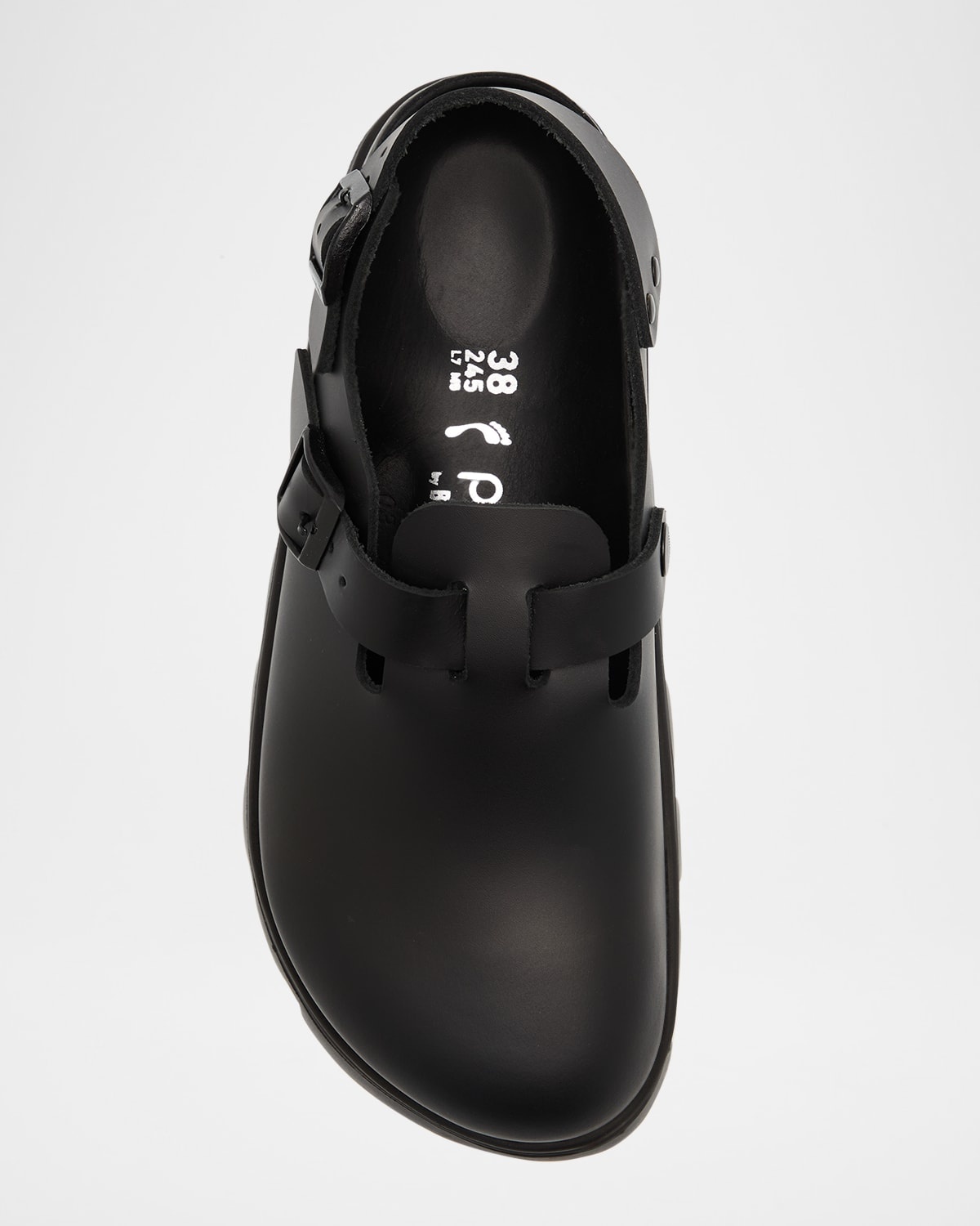 Tokio Exquisite Flatform Leather Clogs - 4