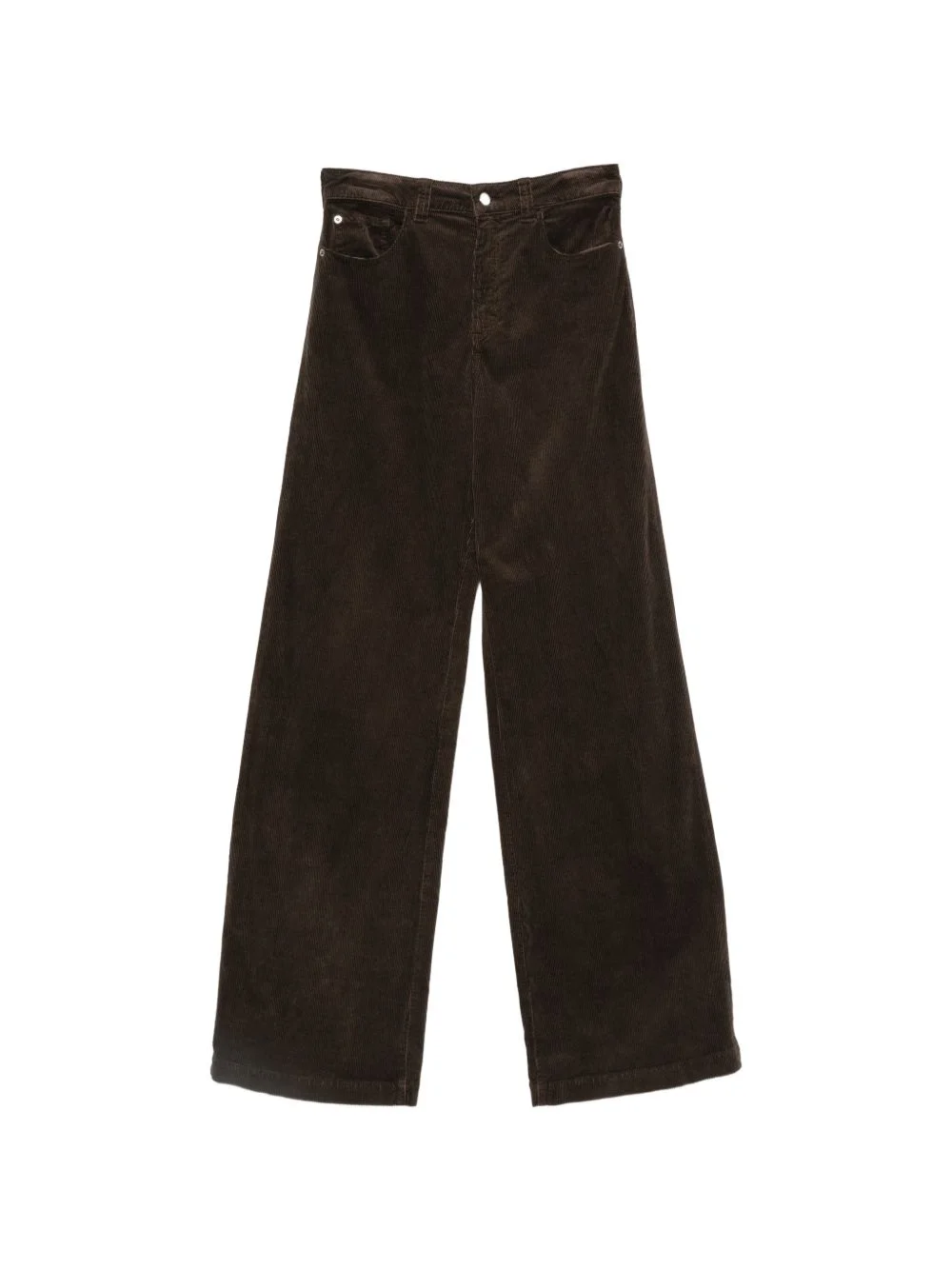 wide-leg five-pocket trousers in garment-dyed corduroy - 1