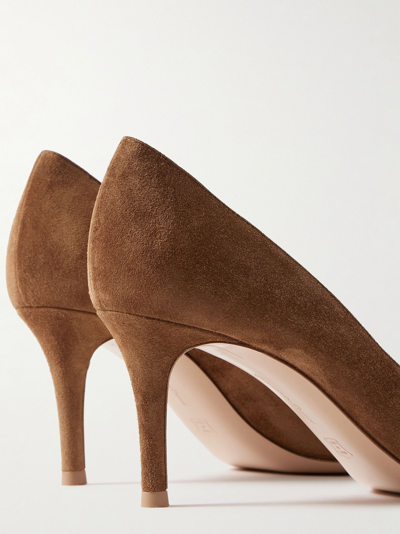 Gianvito 70 suede pumps Tan - 4