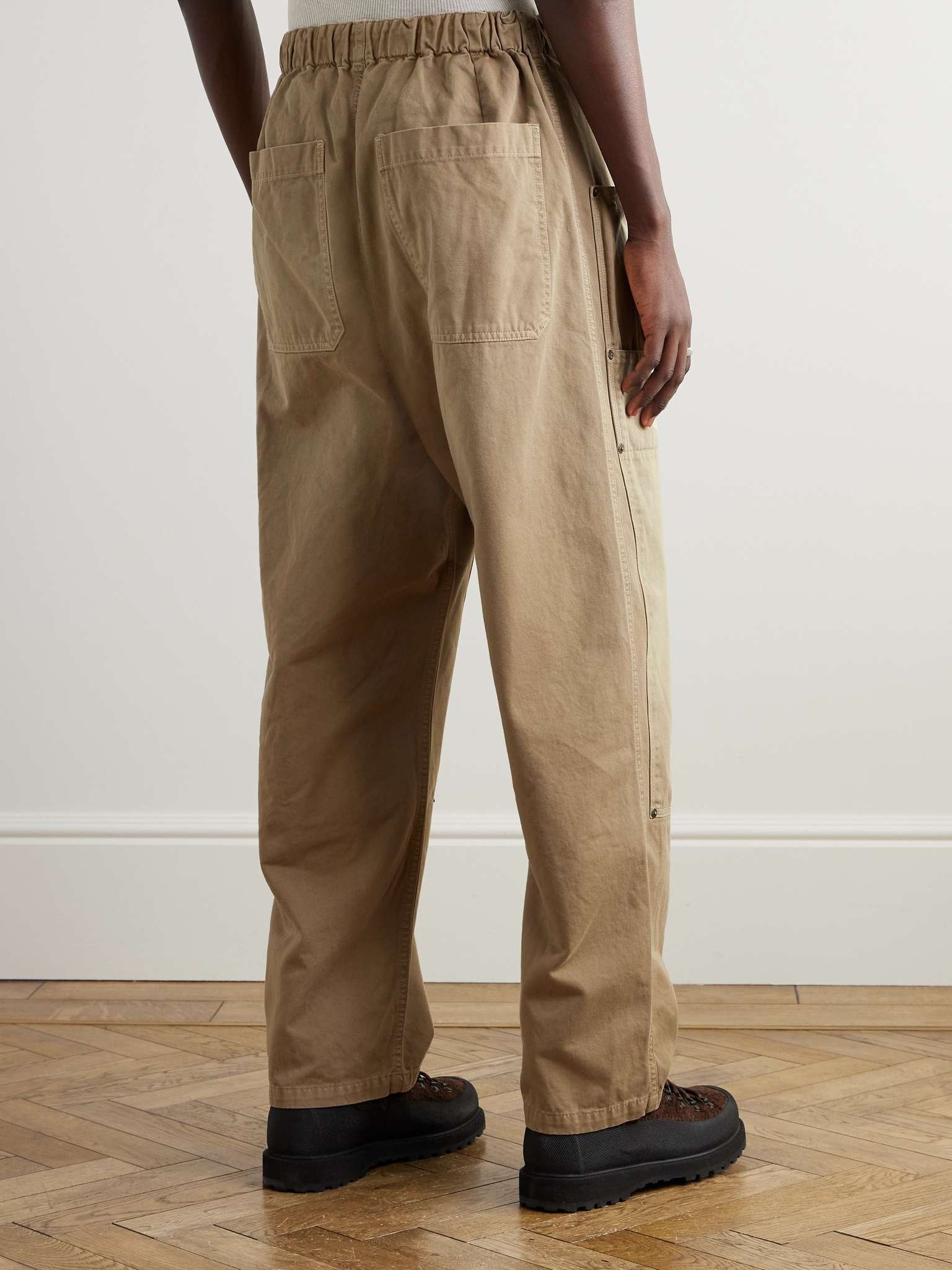 Katsuragi Wide-Leg Panelled Cotton-Twill Drawstring Trousers - 5