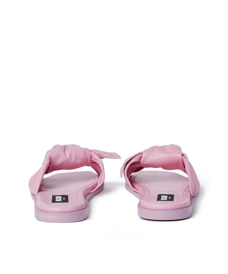 MSGM Nappa leather slippers with knotted band outlook