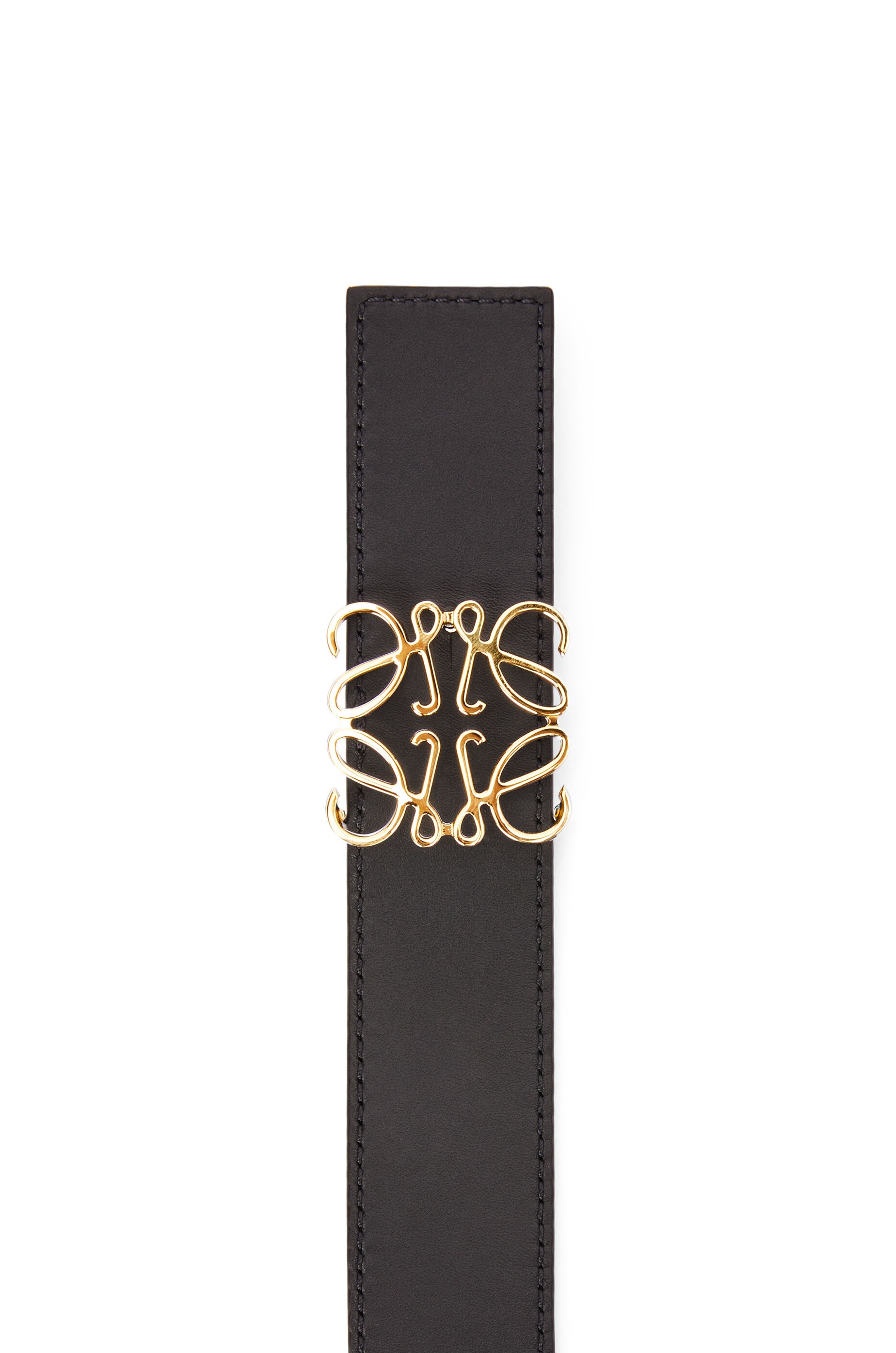 Anagram belt in soft grained calfskin and smooth calfskin - 9