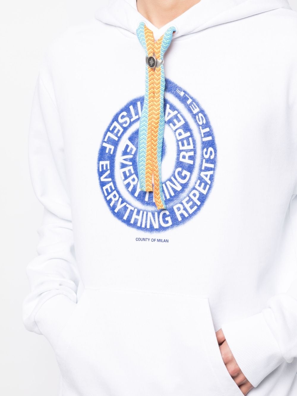 swirl-print cotton hoodie - 5