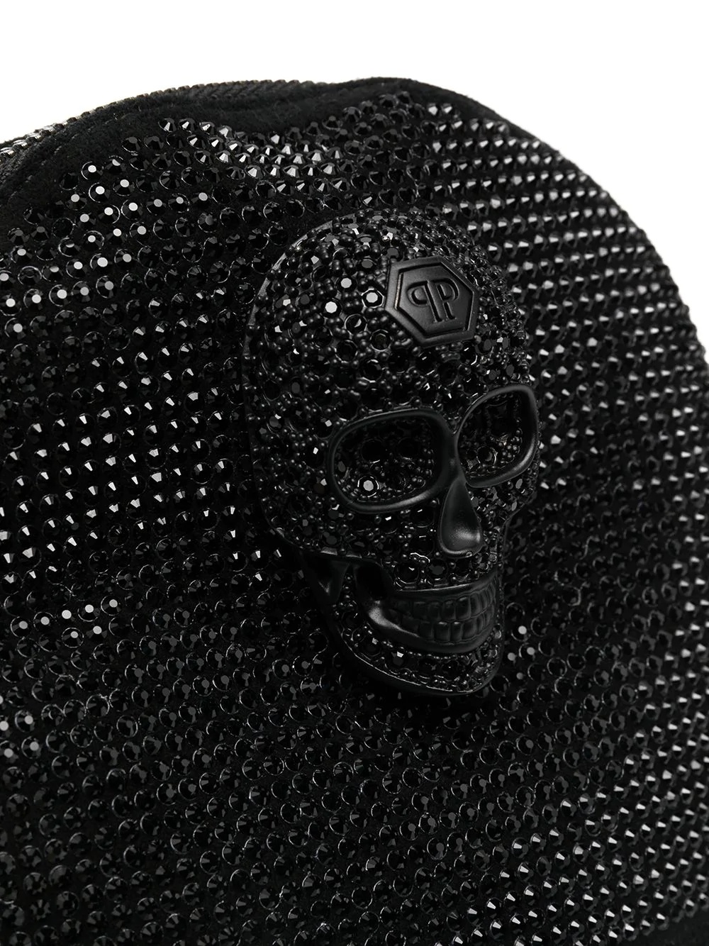 crystal-embellished skull backpack - 4